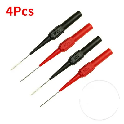 4pcs Multimeter Test Leads Fluke Extention Back Probes Sharp Needle Micro Pin • £3.49