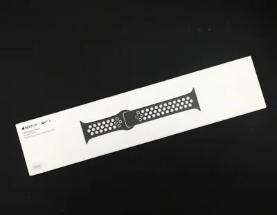 Genuine Apple NIKE Watch Sport Band Strap 2018 BLACK /WHITE 38mm 40mm 41mm • $126.18