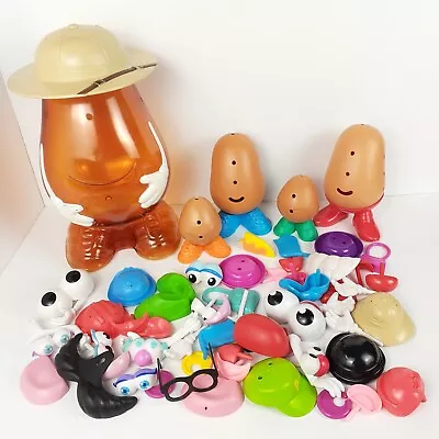 Hasbro Mr Potato Head Lot Of 69 Pieces Mrs Small Spuds Toys Storage Container • $39.97