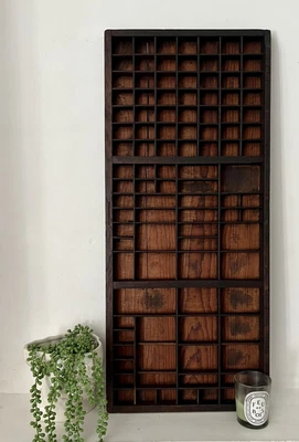 £78 • Buy Vintage Letterpress Wood Printers Tray Curios Display From Stephenson Blake & Co