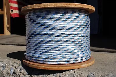 NovaTech XLE Halyard Sheet Line Dacron Sail Rope 1/4  X 100' White/Silver/Blue • $55.65