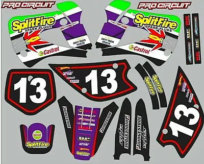 Graphic Kit For 1998-2013 Kawasaki KX85 100 Splitfire Decals Logo Sticker • $135.02