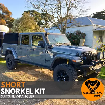 Dual Short Snorkel Kit Suitable For Jeep Wrangler JL 2018 Onwards Gladiator JT • $419