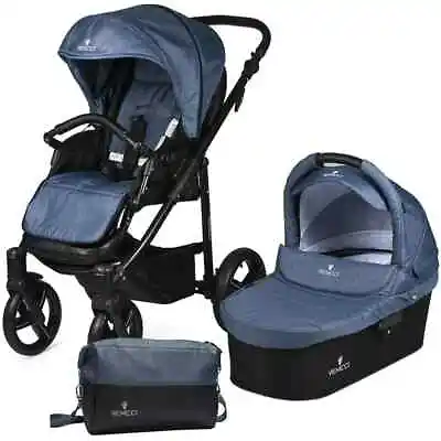 Venicci Soft Stroller With Bassinet In Denim Blue • $239.99