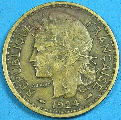 Togo 1 Franc Coin 1924 French Mandate Liberty Head KM-2 • $24.29