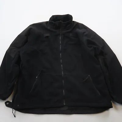 5.11 Tactical Mens Fleece Jacket Size 2XL Black Side Zips Casual Zip Pockets • $34.99