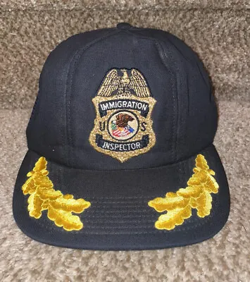 Vintage Immigration Inspector Hat Cap USA Scrambled Eggs Snapback • $22.49