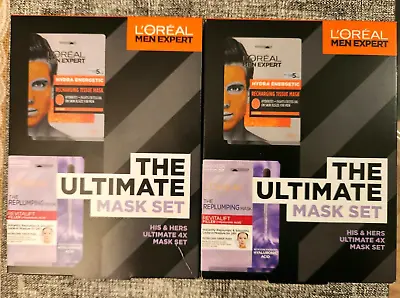 LOREAL Men Expert TWO PACK The Ultimate Mask Gift Set *BRAND NEW* • £16.99