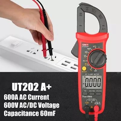 UNI-T UT202A+ Digital Handheld Clamp Meter Multimeter AC/DC Current Volt Tester • £28.09