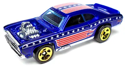 2012 Hot Wheels Stars & Stripes Plymouth Duster Thruster Blue 2 7/8  Diecast Car • $11.99