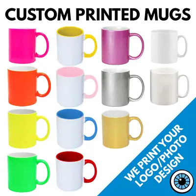 Custom Printed Mug • Personalised Print Cup Christmas Gift Image Text Photo Mugs • £9.99