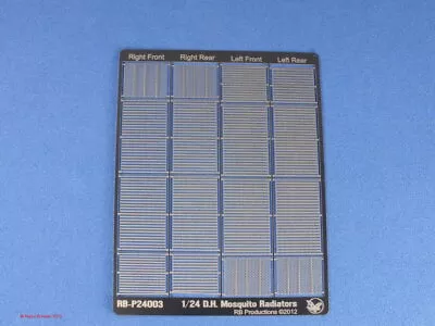 RB Productions 1/24 De Havilland Mosquito Radiators Set For Airfix Kit • $9.63