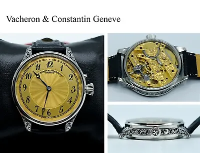 Antique Vacheron & Constantin Watch Pocket Movement Stainless Steel Case Swiss • $1750