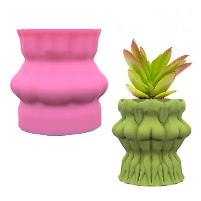 Sexy Flower Pot Silicone Mold Concrete Flower Cement Planter Mould DIY Clay • $18.99