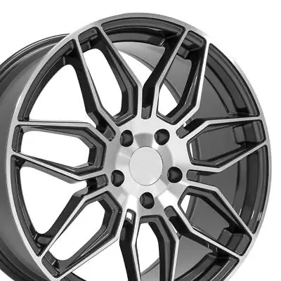 19  & 20  Staggered Machined Gunmetal Rims Set Fit Corvette C8 Z06 Style Wheels • $1006