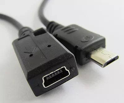 1 Pcs Mini 5pin USB Female To Micro 5pin Male Plug USB Adapter Cable • $1.55