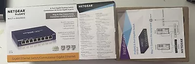 Netgear 8-Port Gigabit Ethernet Unmanaged Switch GS108 No Power Cord • $19.95