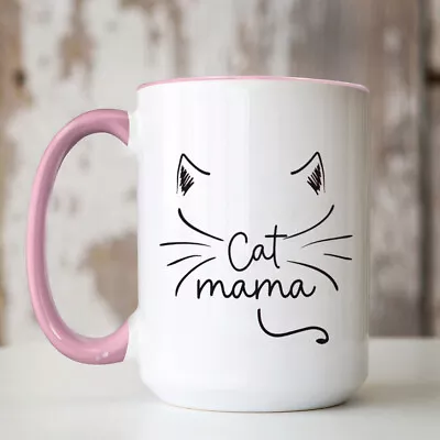 Cat Mama Mug Novelty Coffee Mugs For Mom Birthday Cat Lover Gifts Mothers Day • $18.95