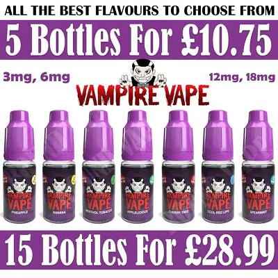 Vampire Vape E-Liquid 10ml Liquid Heisenberg Pinkman Ice Multibuy | Authentic • £3.25