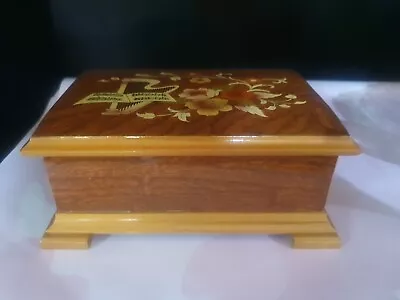 Italian Sorrento Ware Musical Jewellery Box Plays Love Story Excellent Condition • $79