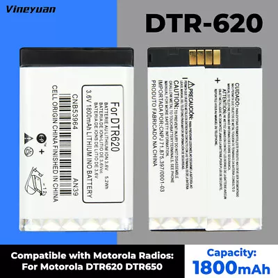 1X 1800mAh Battery For Motorola DTR510 DTR550 DTR650 DTR410 DTR520 DTR620 Radio • $26.99