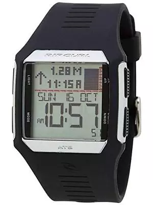 Rip Curl Mens RIFLES DIGITAL TIDE SURF WATCH New - A1119 Black Silver • $233.99