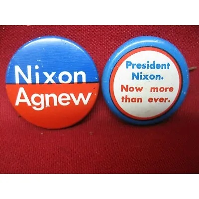 Original Pair Nixon/Agnew Campaign Buttons • $12.74