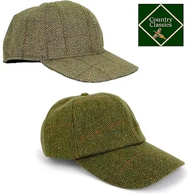 Country Classics Tweed Baseball Cap Derby Wool Waterproof Hunting • £14.99