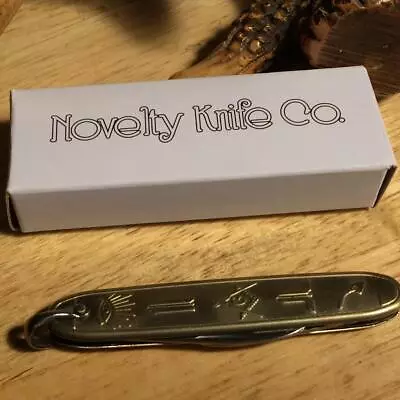 Novelty Cutlery Sculpted Nickel Silver Masonic 2 3/4  Pocket Knife NV262 • $11.98