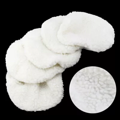 6PCS Polishing Bonnet Buffer Pads Soft Wool For 5 Inch/ 6 Inch Car Polisher UK • £7.49