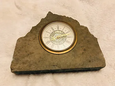 Vintage Mercedes West Germany Clock Slate Mantel FreeStanding • $36.11