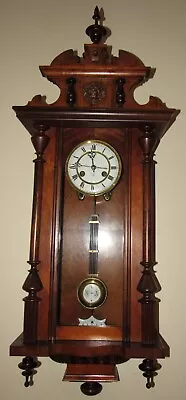 Antique Junghans Vienna Regulator Wall Clock 8-Day Time/Strike Key-wind • $375