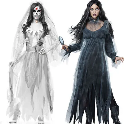 £21.59 • Buy Women Horror Ghost Bride Dress Dead Corpse Zombie Cosplay Halloween Costume @