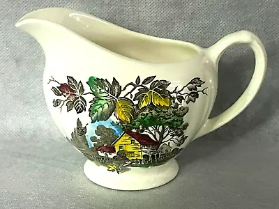 J & G Meakin WELCOME HOME Creamer England Beautiful Fall Colors MINT Condition • $14.99