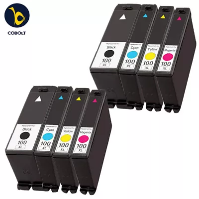 8 INK CARTRIDGE LM100 Fits For Lexmark S815 S605 S505 205 S305 S402 705 S602 • £14.99