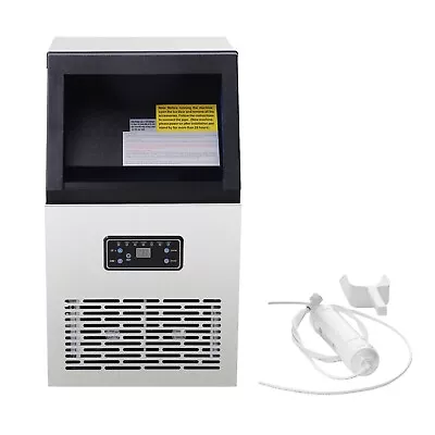 Commercial Ice Maker 75KG/24H Ice Making Machine Stainless Steel Ice Cube Maker • £239.99