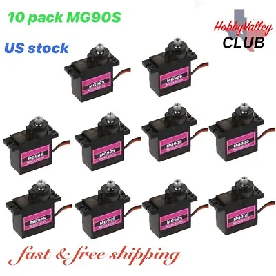 10x MG90S Metal Gear Micro Servo For Boat Car Plane RC Helicopter Arduino • $21.99