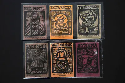 Vintage Matchbox Labels (1960s) Poland -  Polish Folklore  6 Pieces (ML336) • $18