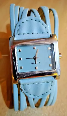 £5.99 • Buy Spirit (New Look) Ladies Fashion Watch Light Blue Strap Quartz **NEW BATTERY**