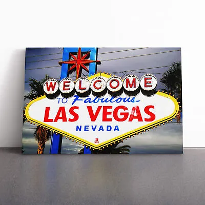 Las Vegas Sign (2) Canvas Wall Art Print Framed Picture Home Decor Living Room • £29.95