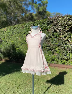 Lace & Frills Girls Toddlers Bespoke Handmade Dress 3-5 Years Matching Bow Clips • $40