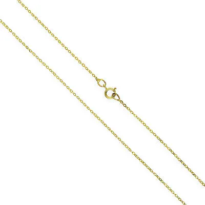 £48 • Buy 9ct Yellow Gold Hammered Trace Chain 16 - 24 Inches