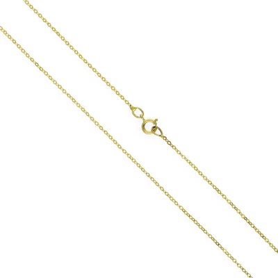 £48 • Buy 9ct Yellow Gold Hammered Trace Chain 16 - 24 Inches