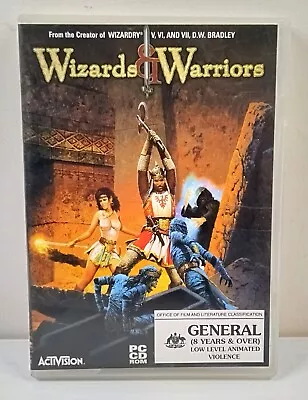 Wizards & Warriors PC Game ACTIVISION Windows 95 / 98 2 DISC CLASSIC RPG • $19.95