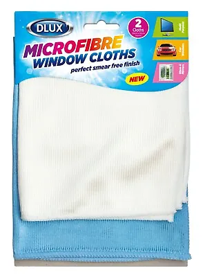 2 Microfibre Cloths For Glass Mirror Window TV Laptops Screen Phone Car Cleaning • £3.45