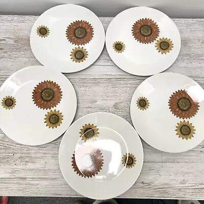 J&G Meakin Studio Pottery Plates Palma Sunflower Mid Century X 6  10” • £39