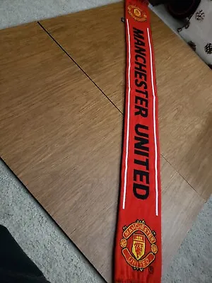Manchester United FC Soccer Club Team Red Scarf Double Sided By Manchester VGC  • $30