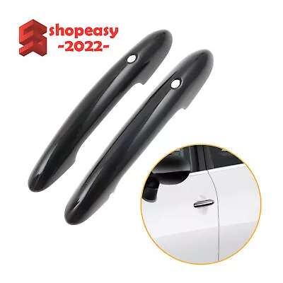 2 X Glossy Black Door Handle Decorative Cover For Mini Cooper 2014-2018 • $25.99