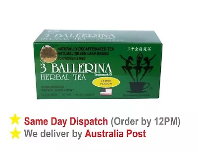 3 Ballerina Herbal Tea EXTRA STRENGTH 18 Teabags LEMON Flavour • $17.95