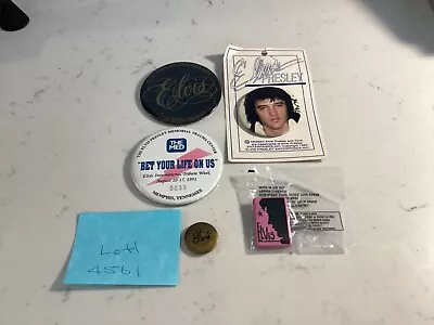 Rare Vintage Authentic Collection Of (5) Elvis Presley Buttons Must See Nr • $19.99